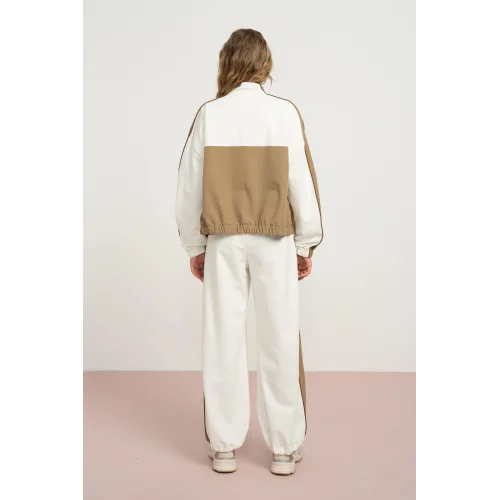 Loco Loco Kız Çocuk Camel-Ekru Eşofman Takımı