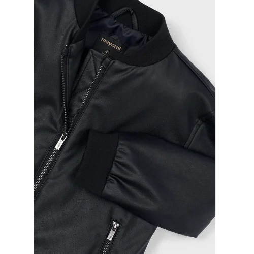 Mayoral Erkek Çocuk Siyah Deri Ceket