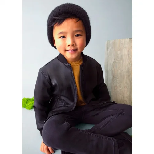 Mayoral Erkek Çocuk Siyah Deri Ceket