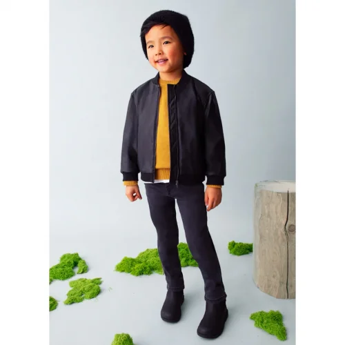 Mayoral Erkek Çocuk Siyah Deri Ceket