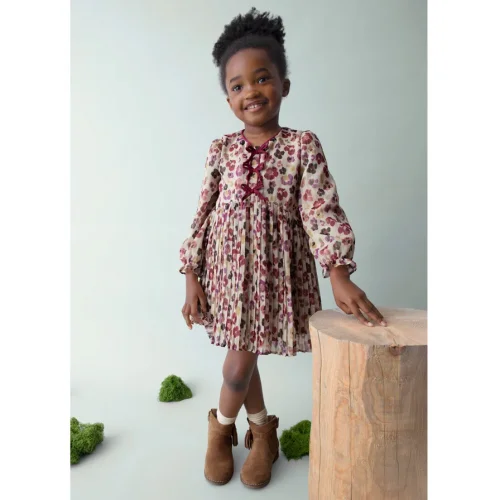 Mayoral Kız Çocuk Çiçekli Şifon Elbise