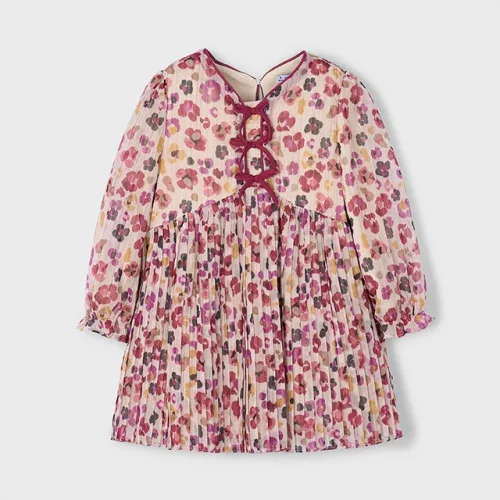 Mayoral Kız Çocuk Çiçekli Şifon Elbise