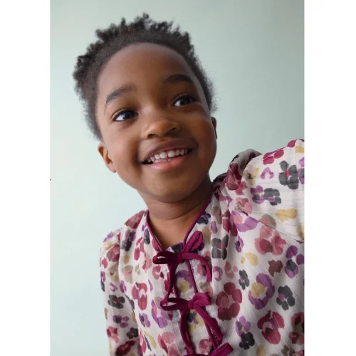 Mayoral Kız Çocuk Çiçekli Şifon Elbise