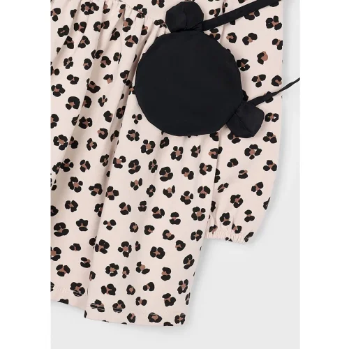 Mayoral Kız Çocuk Ekru Çantalı Penye Elbise