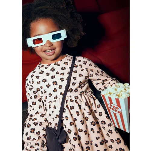 Mayoral Kız Çocuk Ekru Çantalı Penye Elbise