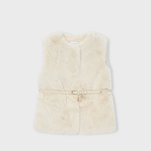 Mayoral Kız Çocuk Ekru Kemerli Yelek