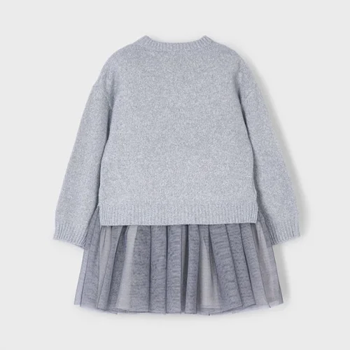 Mayoral Kız Çocuk Gri Sürpriz Elbise