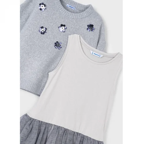 Mayoral Kız Çocuk Gri Sürpriz Elbise