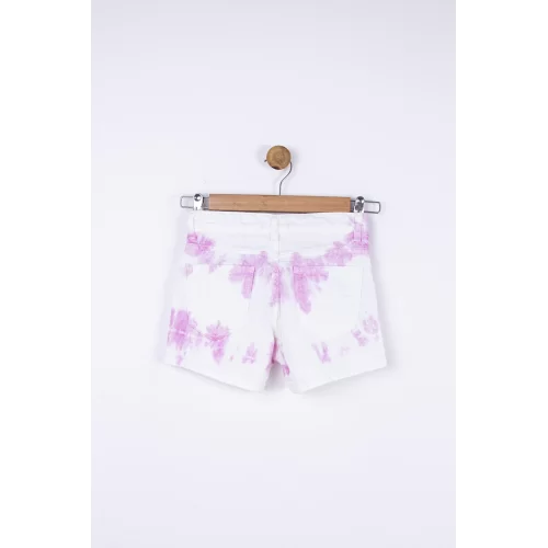 NK Kids Beyaz Pembe Kız Çocuk Batik Şort