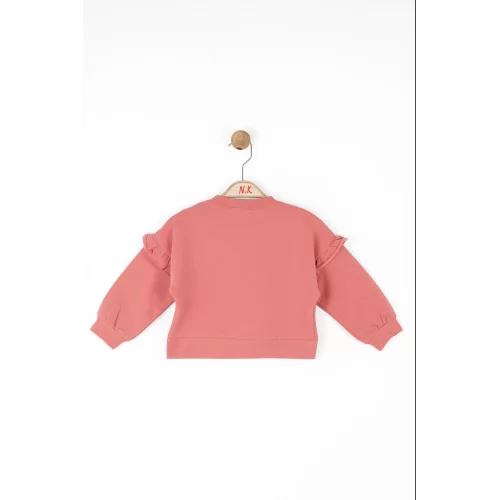 NK Kids Coral Kız Bebek Baykuş Sweat