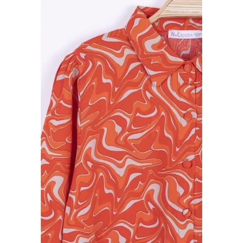 NK Kids Coral Kız Çocuk Dalgalı Gömlek