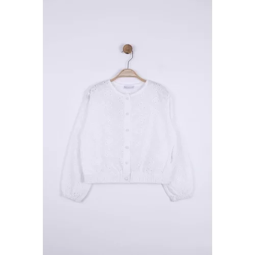 NK Kids Ekru Kız Çocuk Güpür Hırka