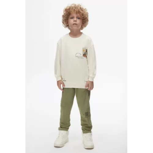 NK Kids Krem Erkek Çocuk Kaktüs Sweat