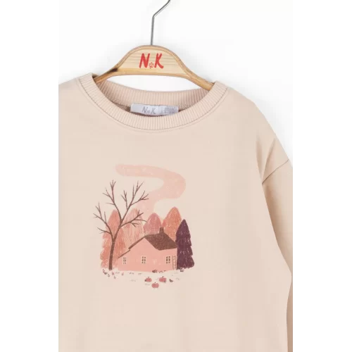 NK Kids Krem Kız Bebek Canyon Sweat