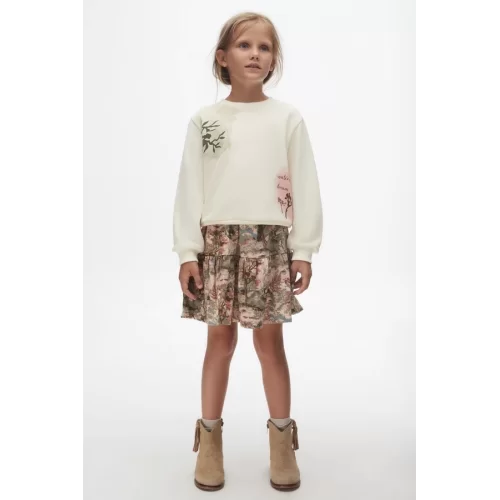 NK Kids Krem Kız Çocuk Batik Sweat