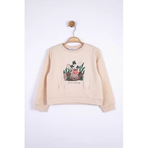 NK Kids Krem Kız Çocuk Sweat