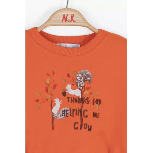 NK Kids Turuncu Kız Bebek Sıncap Sweat