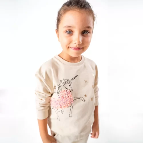 Overdo Kids Bej Kız Çocuk Eşofman Takım