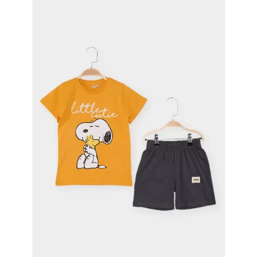 Peanuts Oranj Erkek Çocuk Snoopy 2li Takım