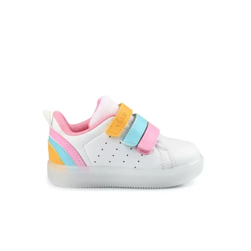Vicco Sun Işıklı Kız Bebe Beyaz/Pembe Sneaker