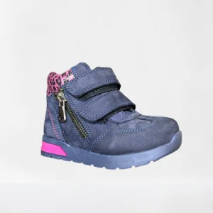 Momy Kids Lacivert Deri Kız Çocuk Botu 110