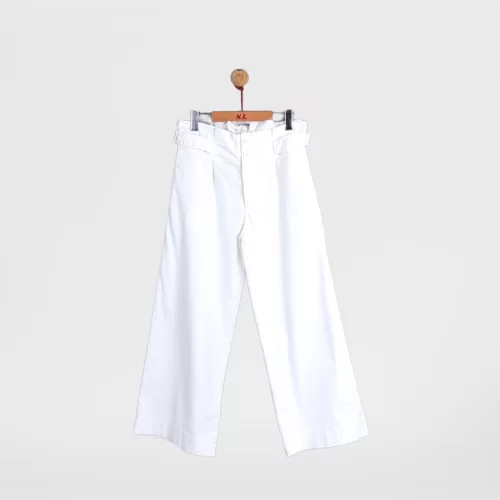 NK Kids Beyaz Kız Çocuk Lizbon Gabardin Pantolon