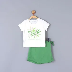 Nk Kids Ekru Yeşil Kız Çocuk Etekli Takım