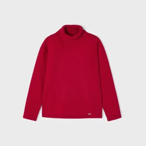 Mayoral Kırmızı Kız Çocuk Boğazlı Triko Kazak