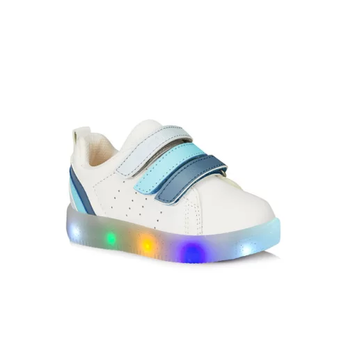 Vicco Sun Işıklı Erkek Bebe Beyaz/Mavi Sneaker