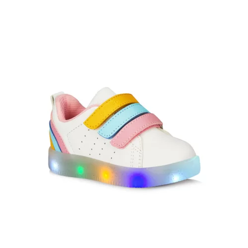 Vicco Sun Işıklı Kız Bebe Beyaz/Pembe Sneaker