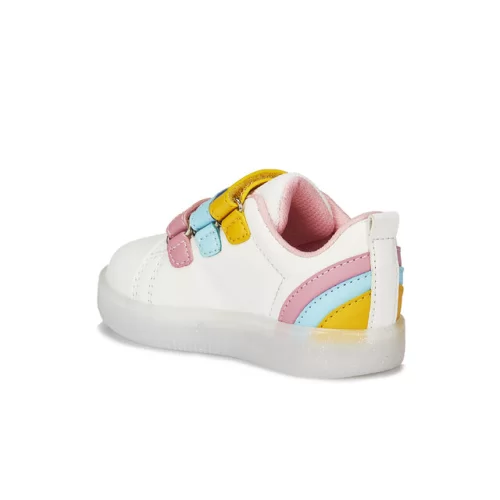 Vicco Sun Işıklı Kız Bebe Beyaz/Pembe Sneaker