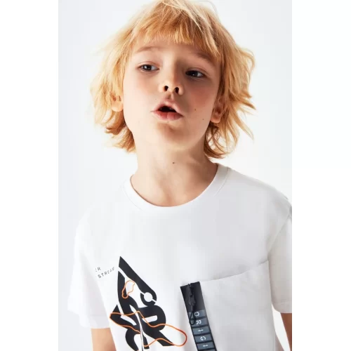 NK Kids Ekru Erkek Çocuk T-Shırt