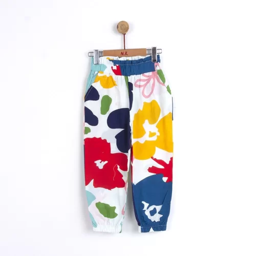 NK Kids Mavi Kız Çocuk Alaca Pantolon