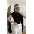 Kadın Siyah Degaje Yaka Pelerin Detaylı Drapeli Bluz
