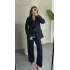 Siyah Double Yelek-Pantolon-Blazer Ceket 3lü Set Takım