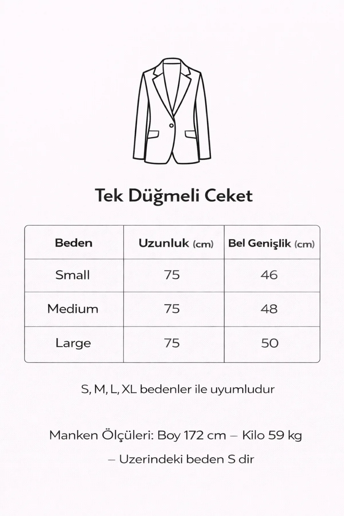 Kadın Lacivert Oversize Blazer Ceket Tek Düğmeli Klasik Ofis Ceketi Şık Günlük Kumaş Ceket