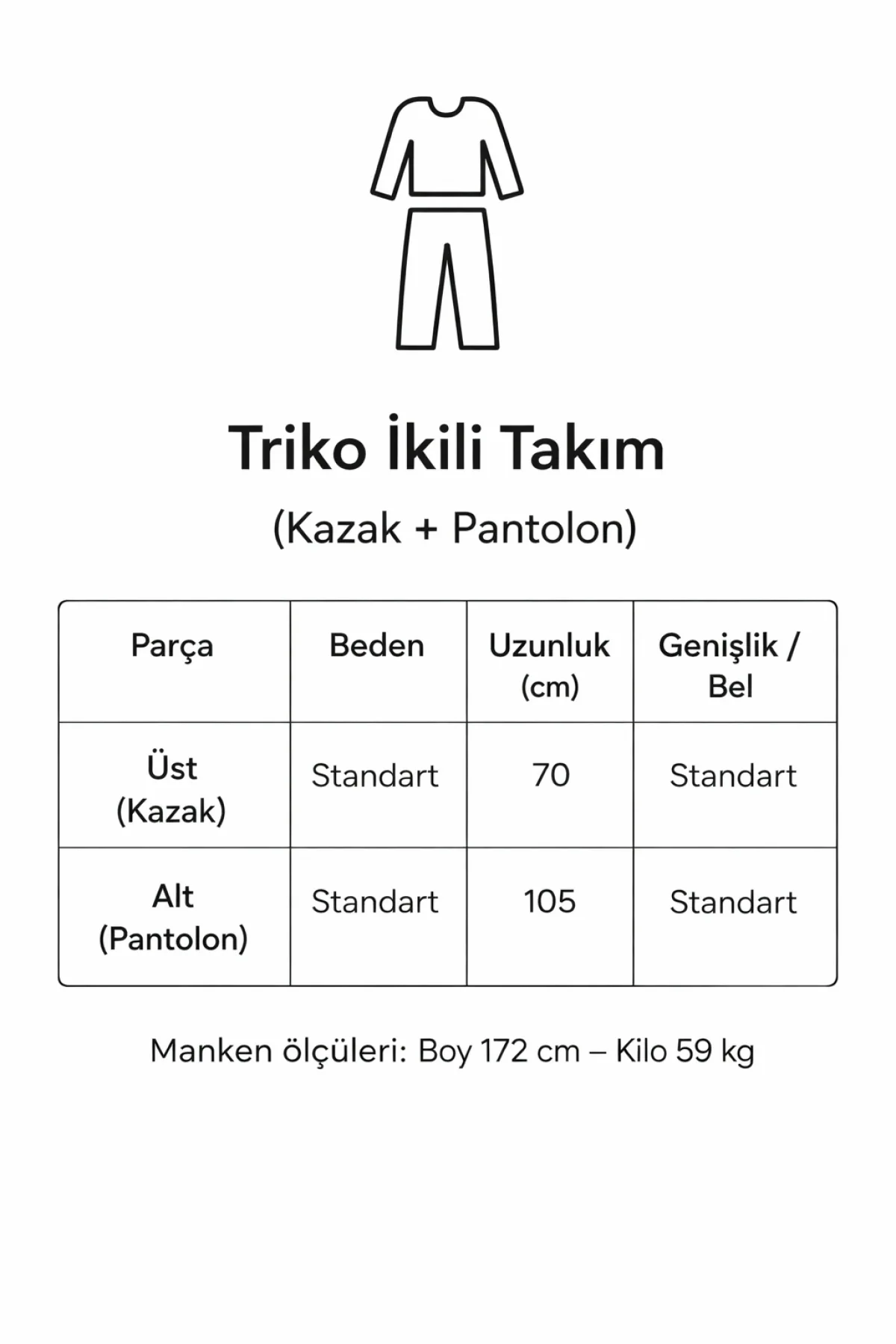 Kahverengi Burgu İşlemeli Şallı Pantolonlu Bisiklet Yaka Kazak Üçlü Triko Takım