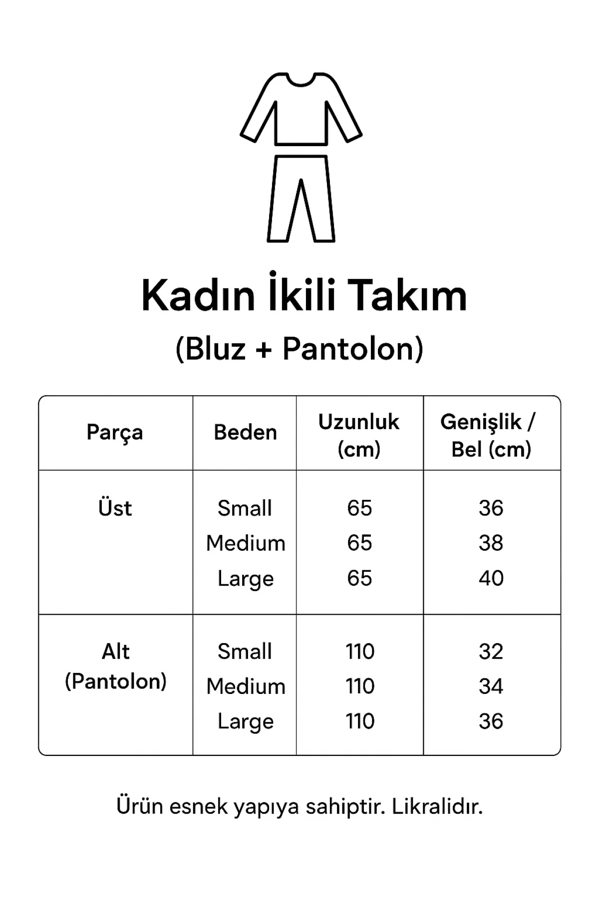 Siyah Kayık Yaka Asimetrit Kesim Bluz İspanyol Paça Pantolon İkili Takım