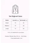 Kadın Lacivert Oversize Blazer Ceket Tek Düğmeli Klasik Ofis Ceketi Şık Günlük Kumaş Ceket