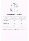 Kadın Ekru Oversize Modal Tensel Kumaş Gömlek Uzun Kollu Salaş Kesim Düğmeli Günlük Şık Gömlek