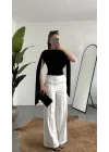Kadın Siyah Degaje Yaka Pelerin Detaylı Drapeli Bluz