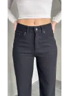 Siyah Baggy Geniş Paça Yüksek Bel Wide Leg Jean Kot Pantolon