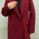 Bordo Oversize Daddy Premium Astarlı Blazer Ceket
