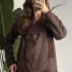 Kahverengi Düğmeli İçi Yünlü Vintage Oversize Süet Ceket Mont