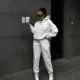 Unisex Beyaz Üç İplik Şardonlu Premium Eşofman Altı