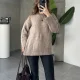 Vizon Bisiklet Yaka Tam Salaş Oversize Uzun Triko Kazak