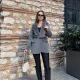Gri Tay Tüylü Kemerli Kürk Fox Ceket