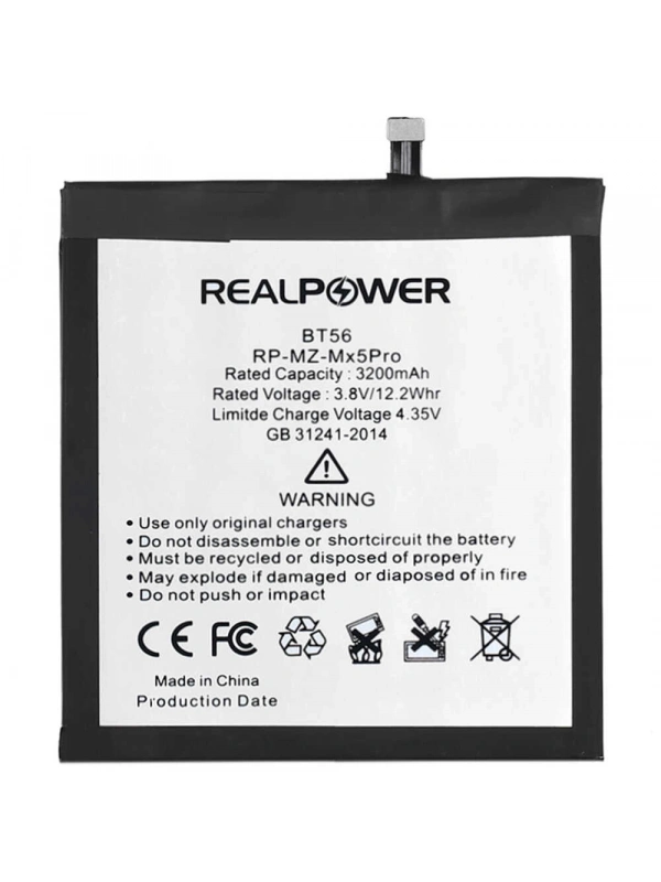 RealPower Meizu Uyumlu MX5 Pro Batarya 3200mAh Li-Polymer Uzun Ömürlü Pil