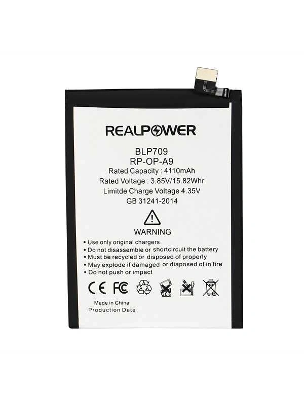 RealPower Oppo Uyumlu A9 Batarya 4100mAh Li-Polymer Uzun Ömürlü Pil
