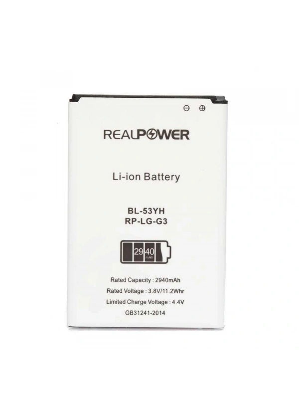 RealPower Lg Uyumlu G3 D855 Batarya Li-Polymer Uzun Ömürlü Pil